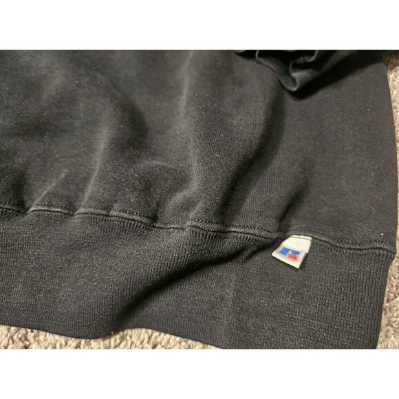Vintage 90s Russell Sweatshirt Men’s Size XLT Black Fleece Pullover Blank Grunge - Picture 2 of 7